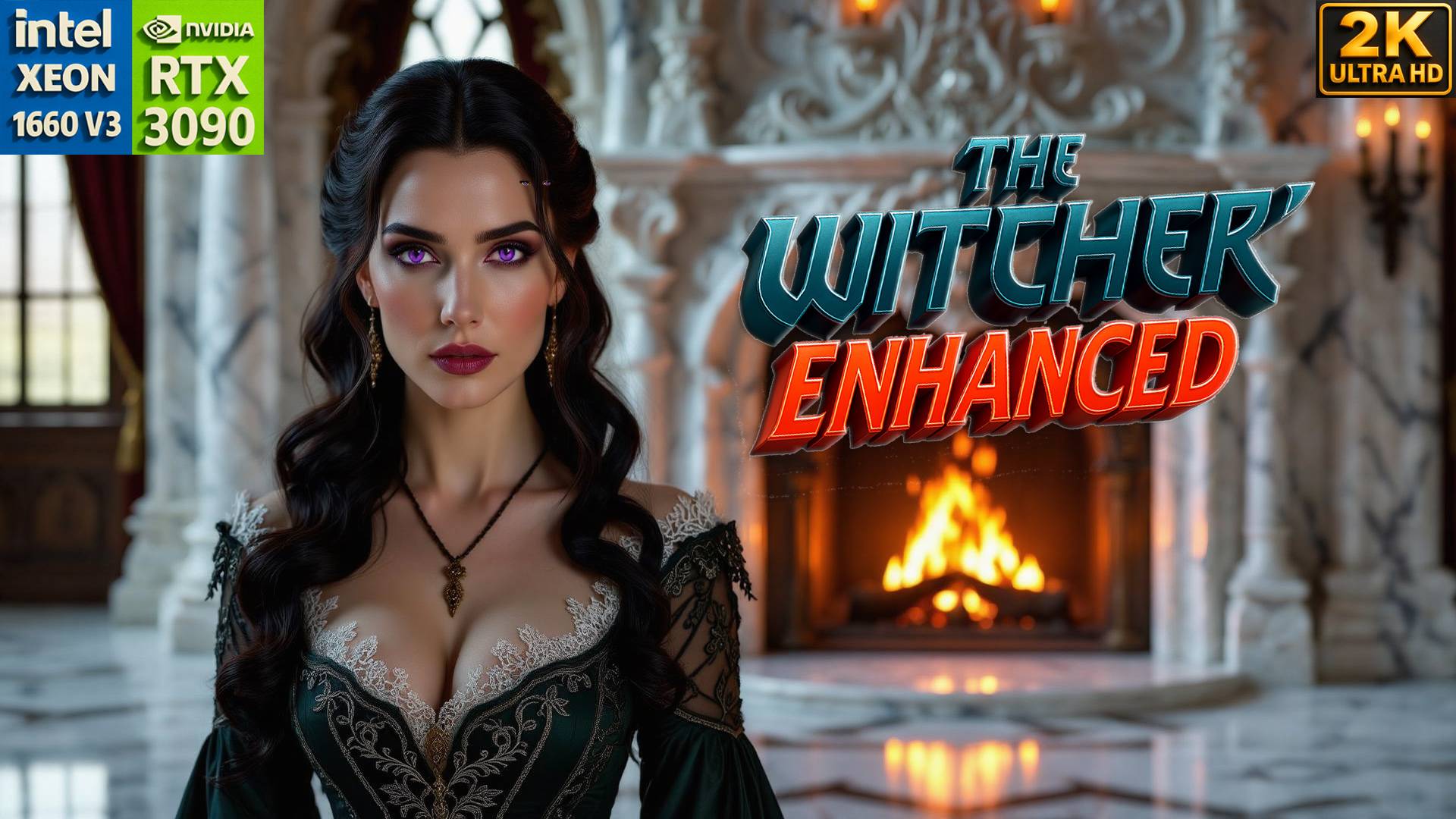 ВЕДЬМАК 3 + 115 МОДОВ | Xeon 1660v3 Топ. RTX3090 Узкое горлышко | Ультра-графика | 🎮🔥