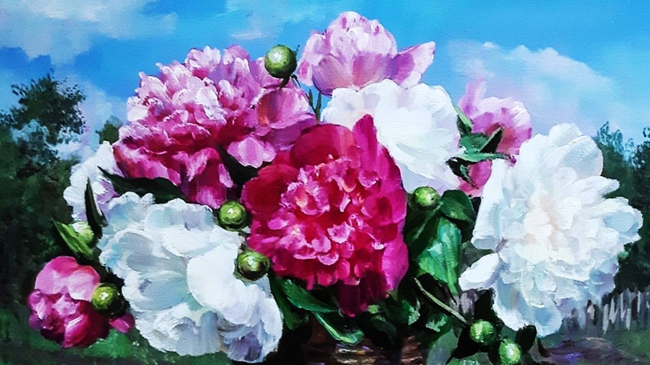 Цветочные картины художника Яны Кольцовой смотреть онлайн