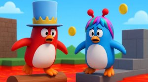 ТЫ КТО? Я ПИНГВИН! Обби на двоих! Мы стали пингвинами в РОБЛОКС и пытаемся ВЫЖИТЬ!