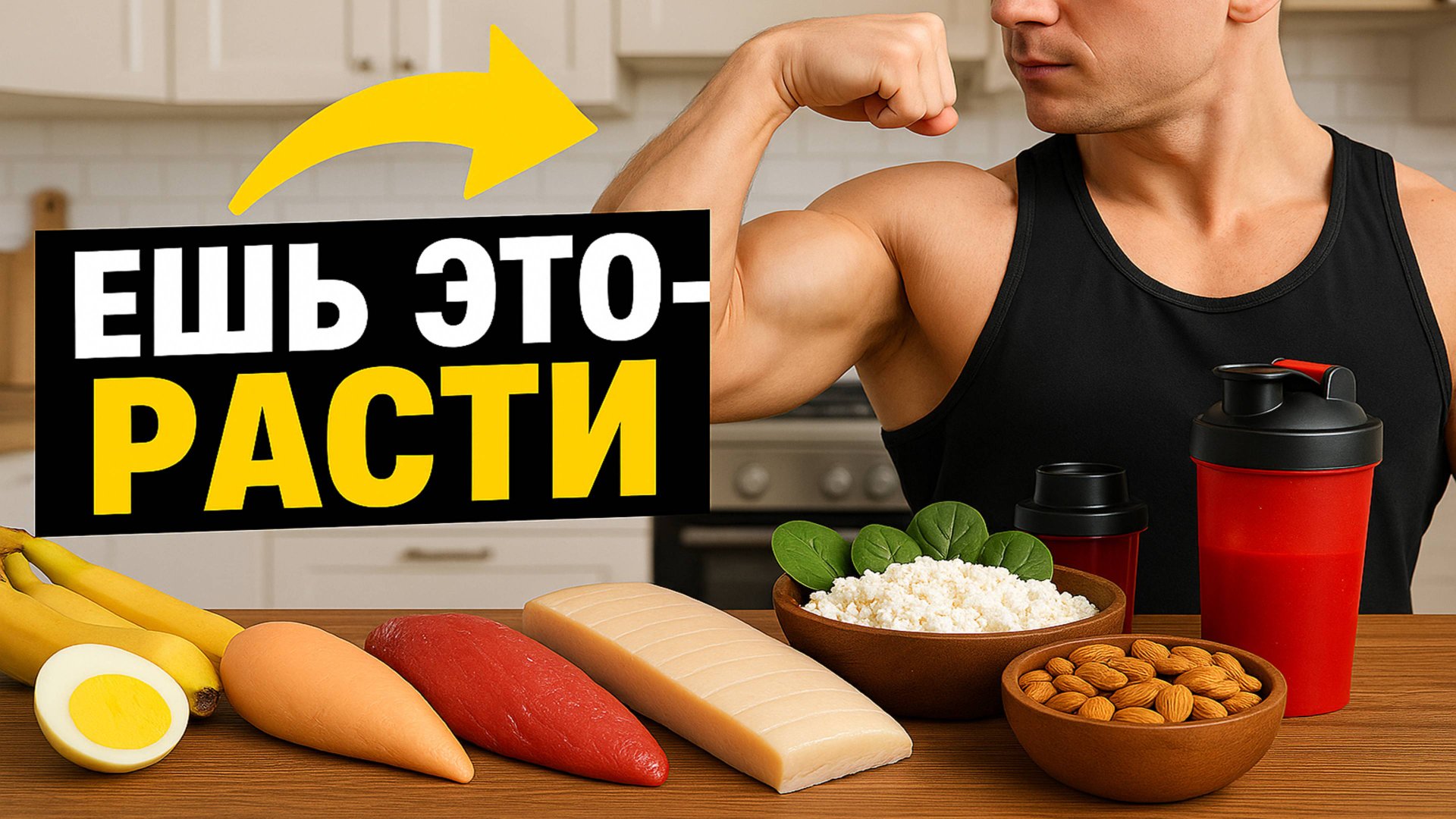 10 ЛУЧШИХ ПРОДУКТОВ ДЛЯ РОСТА МЫШЦ! смотреть онлайн