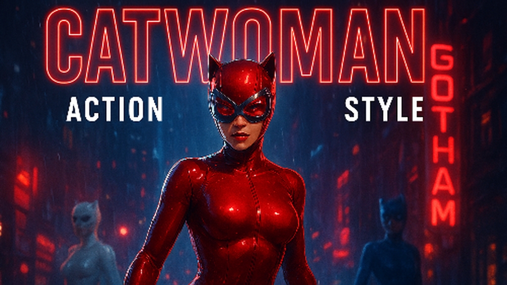 Catwoman in Latex | Gotham Night & Action Scenes in 8K смотреть онлайн
