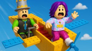 Дочка ПОСТРОИЛА настоящий ЛЕТАЮЩИЙ КОРАБЛЬ в Построй самолет РОБЛОКС! Папа в ШОКЕ!