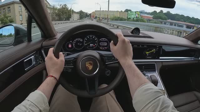 Porsche Panamera 4S E-Hybrid 2022 [ V6 combined 552 л.с. ] POV Test Drive смотреть онлайн