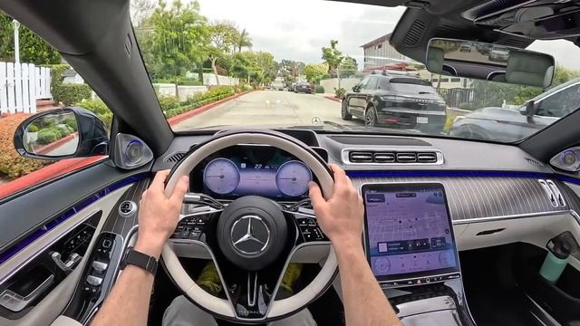 Mercedes-Maybach S 680 2024 [V12 6.0 л. 9АТ 621 л.с.] POV Test Drive смотреть онлайн
