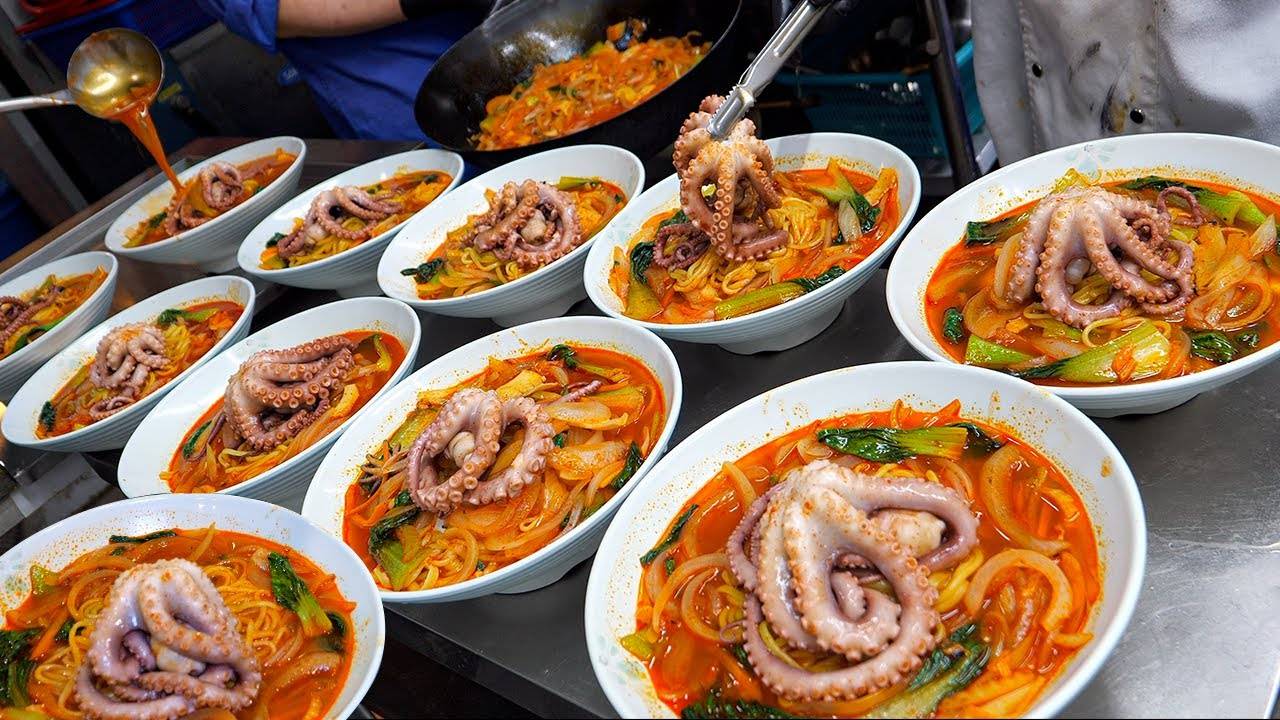 Острая лапша с осьминогом и китайские блюда смотреть онлайн