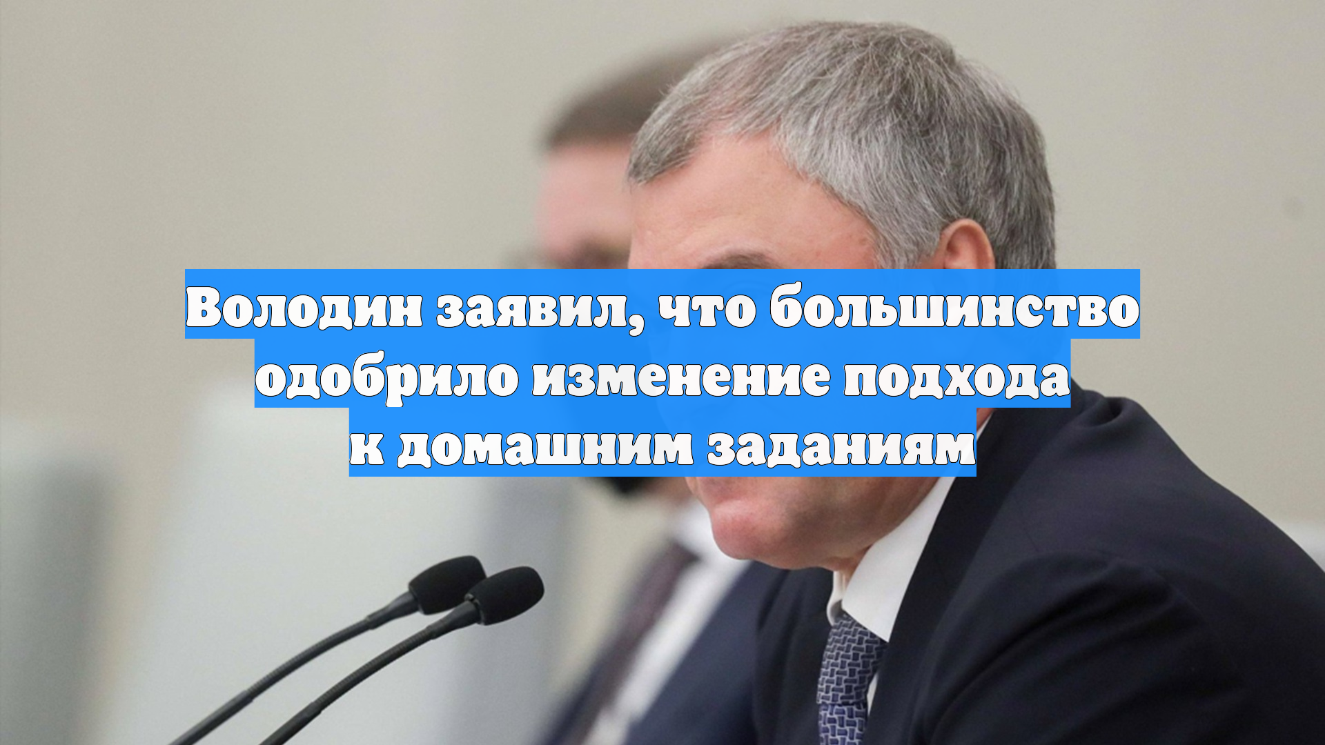 Володин заявил, что большинство одобрило изменение подхода к домашним заданиям