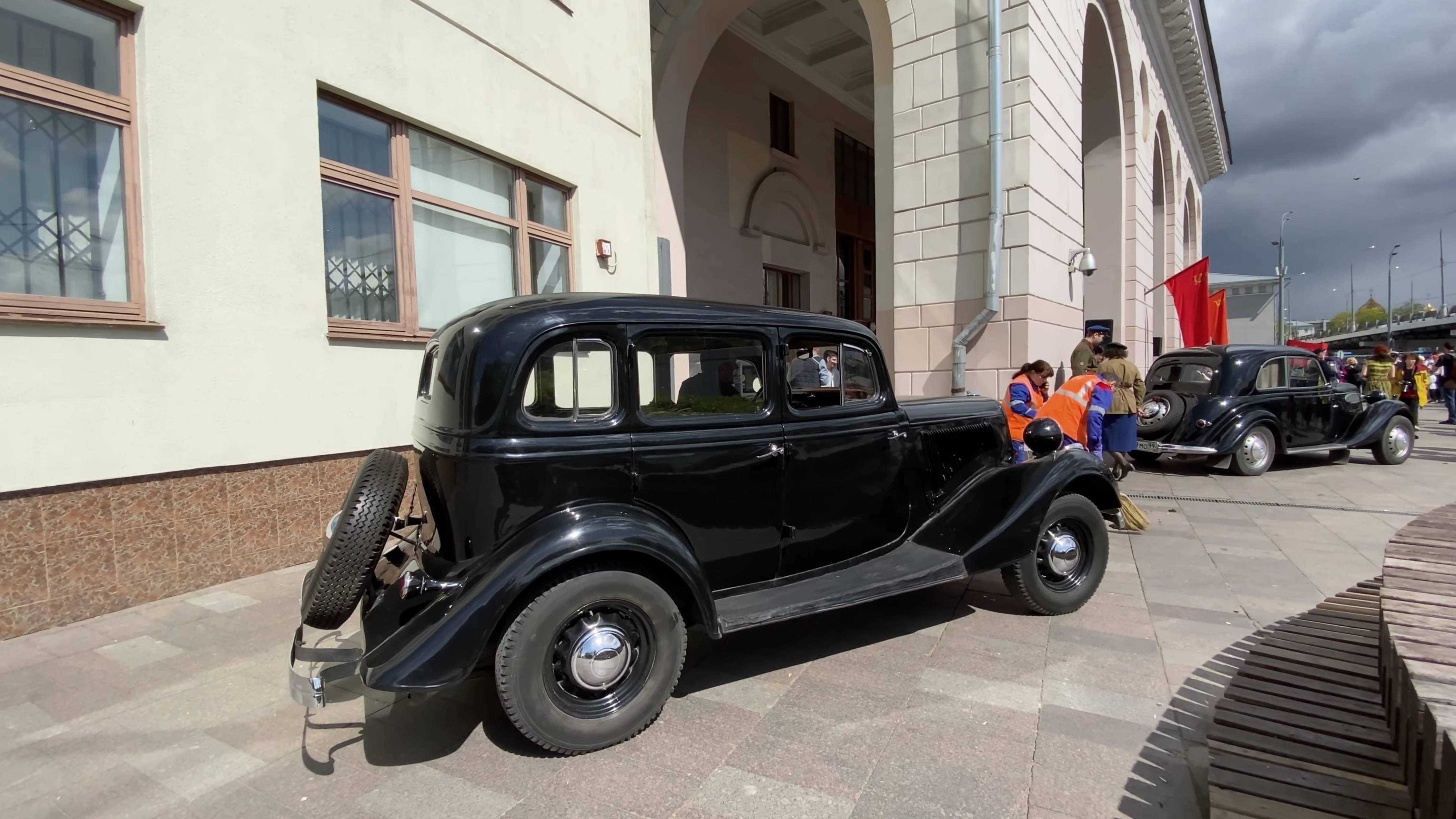 4K.Historical Reconstruction On The Station Park Kultury. Moscow Metro Celebrating 87 Years.