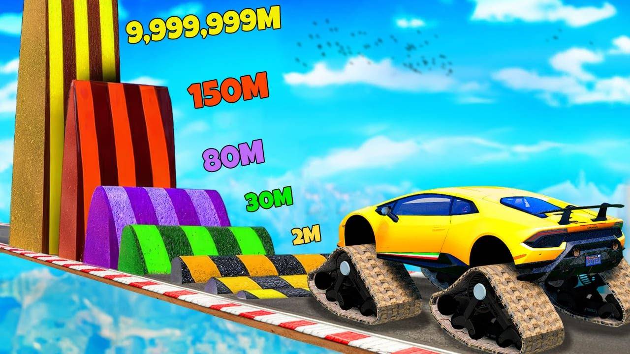 Сможет ли монстр трак проехать по лежачим полицейским в гта 5 ? - эксперимент в gta 5 смотреть онлайн