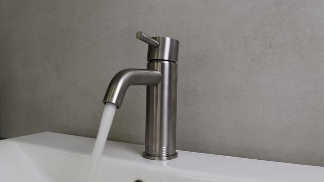 Смеситель для раковины AQUAelite, коллекция KINO, материал шлифованная нержавеющая сталь, RU720