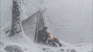 Попавший в ловушку в жестокую снежную бурю | Одиночное выживание в экстремальной зимней пустыне