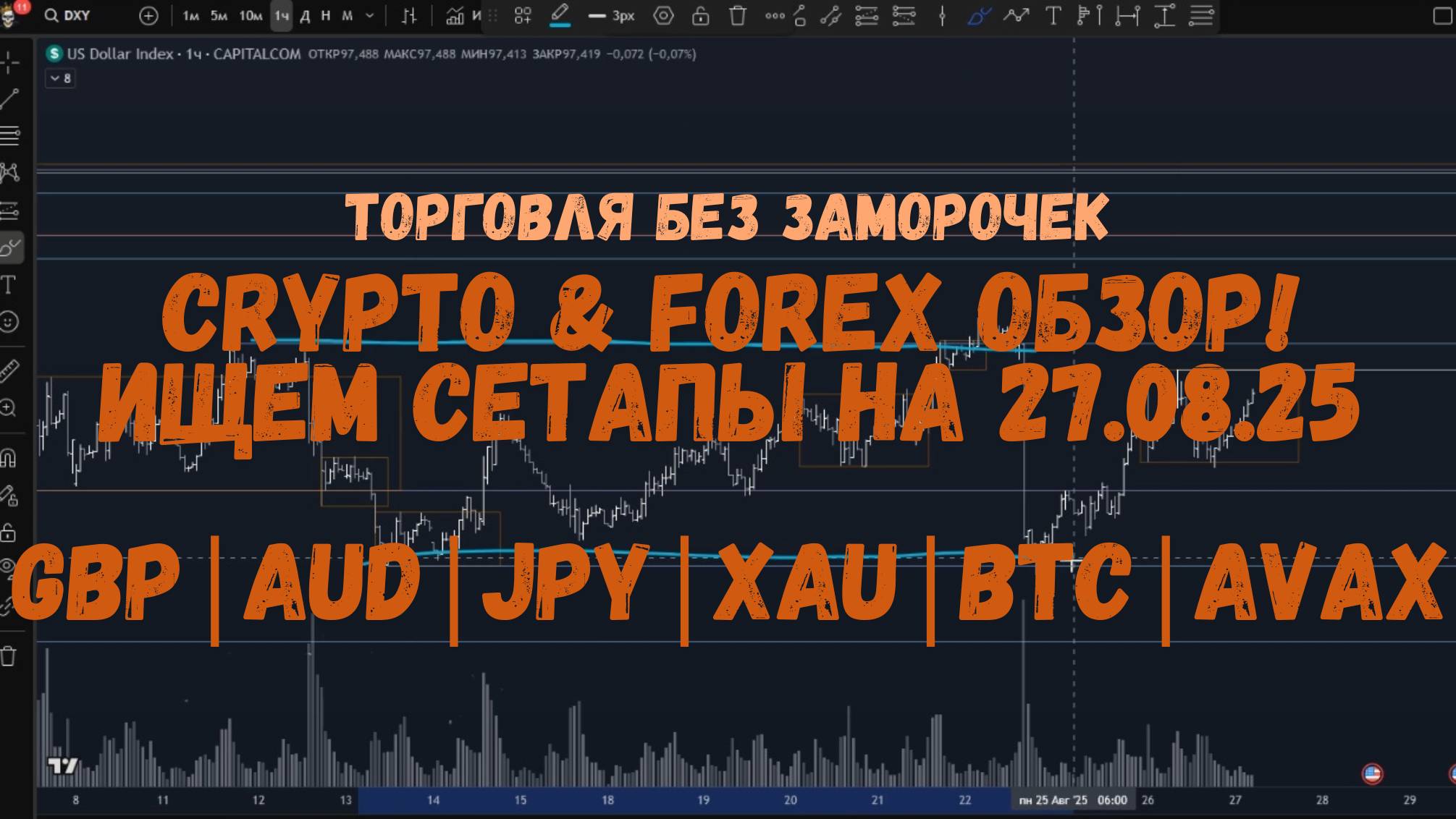 CRYPTO & FOREX Обзор на 27.08.25 - GBP | AUD | JPY | XAU | BTC | AVAX и многие другие!