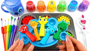 Мультики для самых маленьких. Игрушки развивающие. Бусинки. Учим цвета