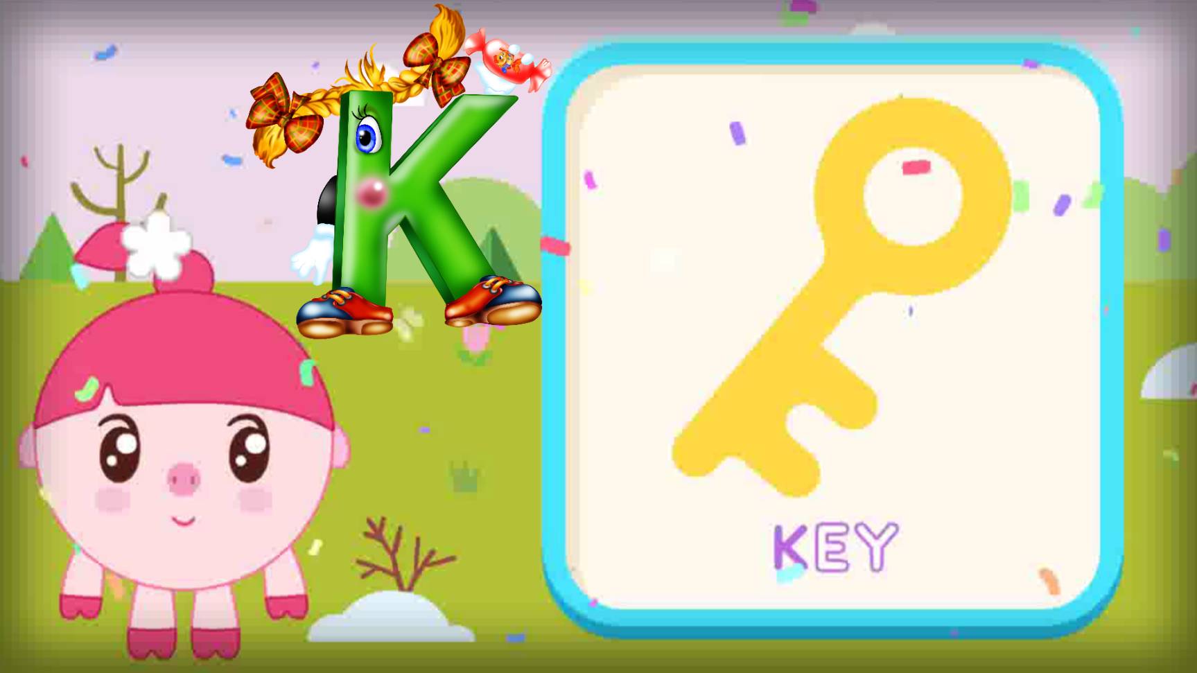 Английский Алфавит с Малышариками учим буквы (I-J-K-L) смотреть онлайн