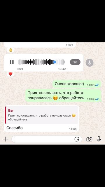 Аудио отзыв о моей работе