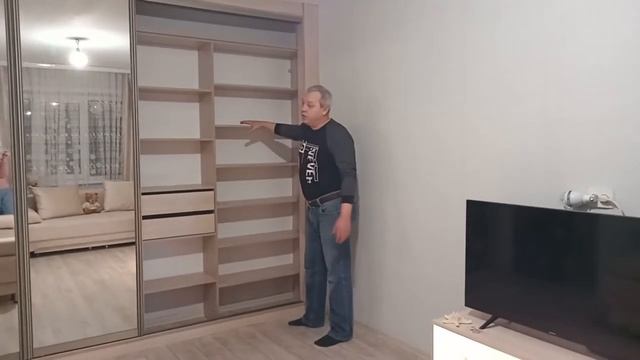 Зеркальный шкаф купе в нишу с углублением смотреть онлайн