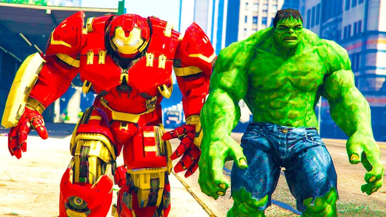 ХАЛК ПРОТИВ ХАЛКБАСТЕРА МСТИТЕЛИ ГТА 5 МОДЫ! HULKBUSTER VS HULK AVENGERS ОБЗОР МОДА GTA 5 ВИДЕО ИГРЫ
