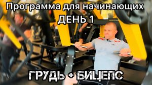 ГРУДЬ + БИЦЕПС. ДЕНЬ 1