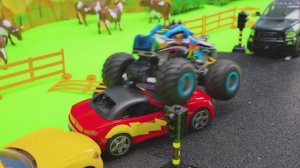 МОНСТР-ТРАК УСТРОИЛ КАТАСТРОФУ! Пожарные и вертолёт в деле 🔥🚁 (ШОК!)