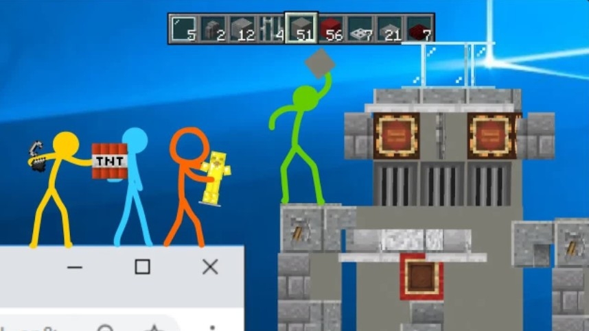 Конкурс по строительству - 17 серия / Стикмены и Minectaft. смотреть онлайн