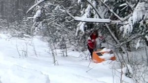 Китайский снегоход VS Буран! В глубоком снегу! sharmax sn-280