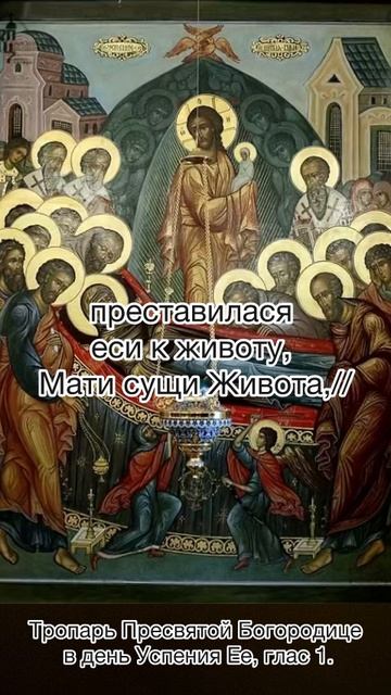 Тропарь Пресвятой Богородице в день Успения Ее, глас 1, 28 августа по н.ст. смотреть онлайн
