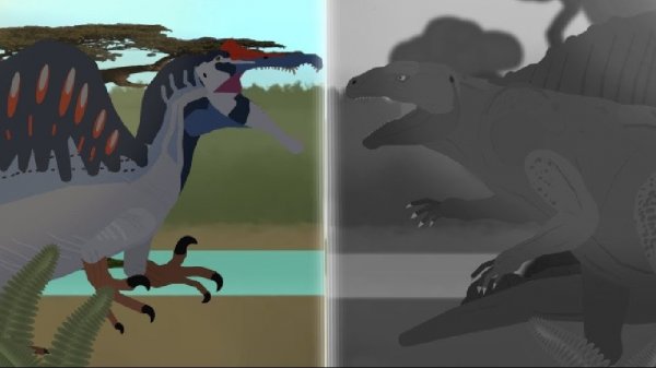 Точный спинозавр против Ретро спинозавра