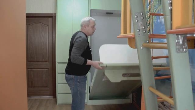 Детская комната со складными кроватями для двоих детей смотреть онлайн