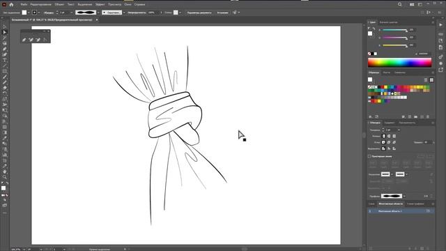 Рисуем узелок в Adobe Illustrator смотреть онлайн