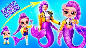 Кейпоп - Охотницы на демонов Русалки растут вместе! Поделки для кукол ЛОЛ ОМГ