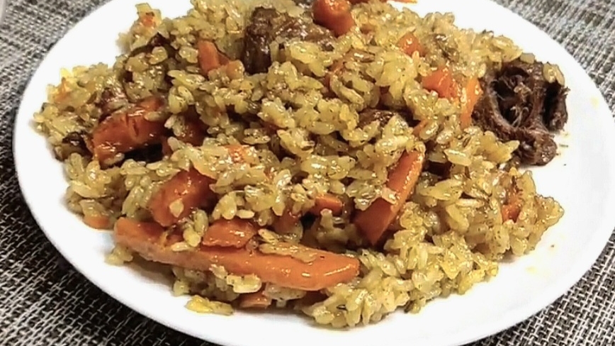 Плов в казане на газовой плите. смотреть онлайн