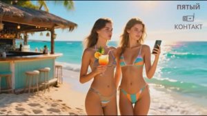 Нейросеть - это не только бабки! Но и прекрасные модели в бикини на пляже у бара