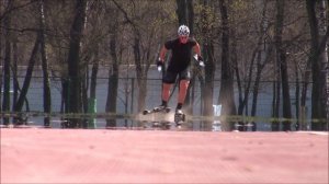 Лыжероллеры. Спринт без палок на самых тугих колёсах N3 по тартану