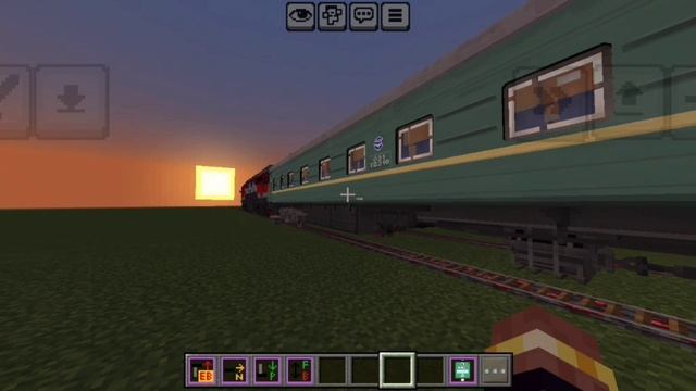 Поезд в Майнкрафт ТЭП70 с пассажирским составом смотреть онлайн