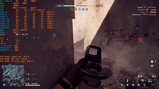Battlefield 6 Open Beta RTX 3060 Ti 3840x2160 Low 14900k