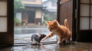 Котики и мышка