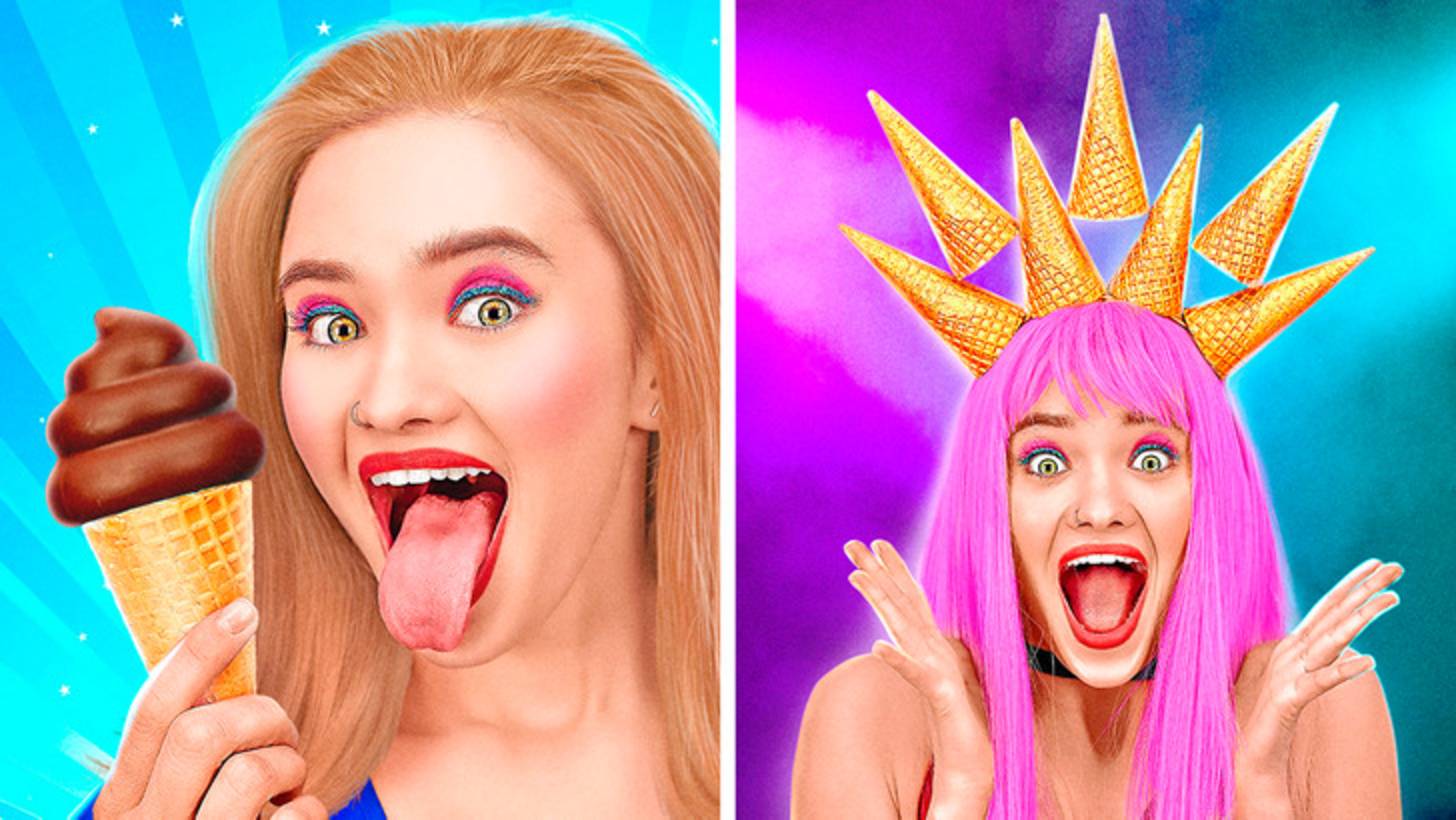 Как пронести еду на модный показ 👗🍔 Хитрые лайфхаки от 123 GO! 🎉 смотреть онлайн