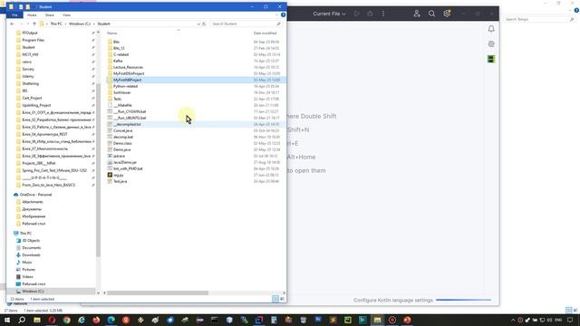 Создание и запуск Java-класса в среде IntelliJ IDEA смотреть онлайн