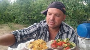 МУКБАНГ плов с курицей/обжор/еда на камеру/завтрак