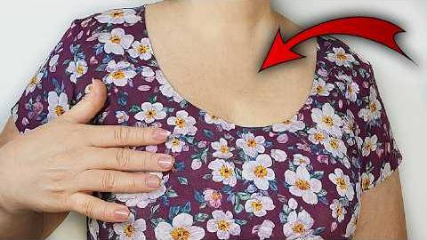 Гениальный трюк: как легко и аккуратно уменьшить большой вырез горловины.