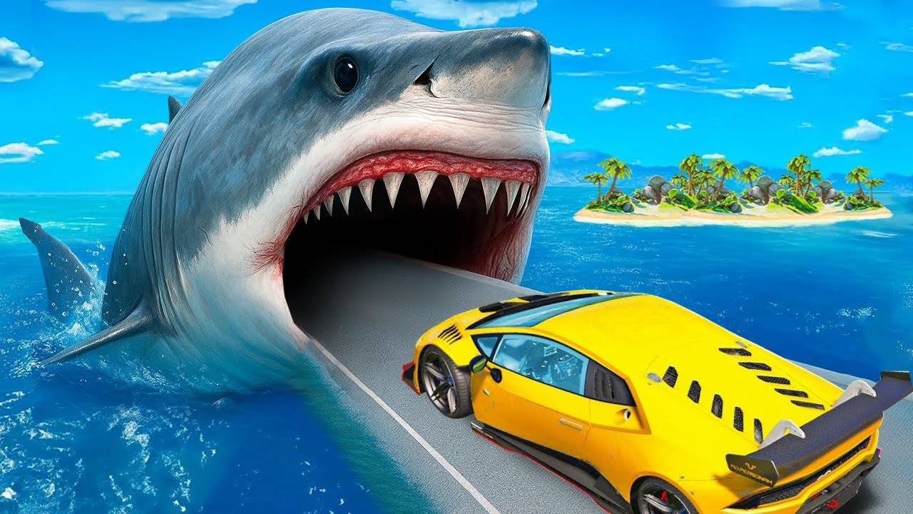 Сможет ли ламба проехать мегалодона в гта 5 ? - эксперимент в gta 5 смотреть онлайн