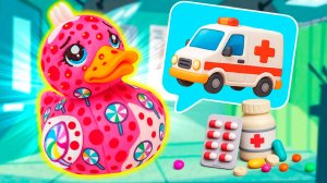 Игрушка Кваакс НЕ СЛУШАЛА…и попала к доктору! ЭТОТ леденец — опасен! Уточка Kwaaks vs Сладости!