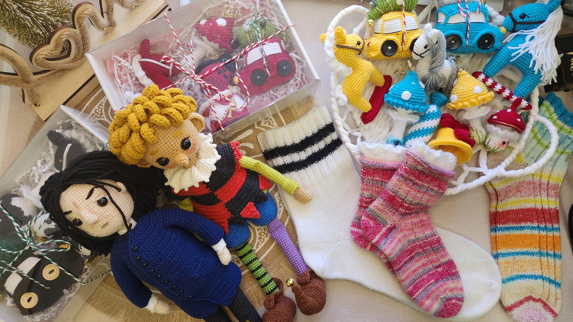 19/25 Игрушки вне марафонов. Новогодние наборы. Снег. Арлекино.