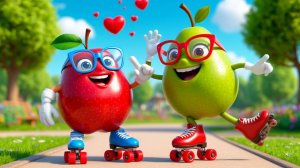 Весёлые Фрукты на роликах + Мультики и Песенки для Детей + Учим Фрукты и чем они полезны