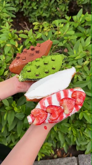 Сэндвич с жареным кремом🍫