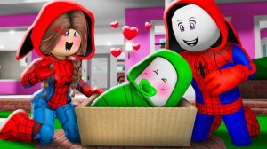 МАЙКИ БЕЗ ДОМА принят в семью ЧЕЛОВЕКА-ПАУКА! мультики роблокс | Робуксы по ссылке в описании