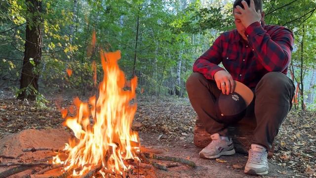ОГНЕННАЯ ЯМА ИЛИ КАК ПРИГОТОВИТЬ ЦЕЛУЮ КУРИЦУ В ЛЕСУ #bushcraft #дикаяприрода #выживание