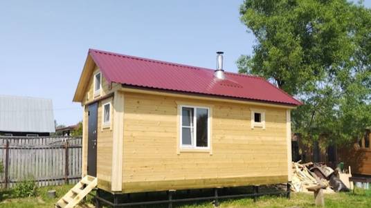 В бане веник — господин, в печи — кочерга! Компактная баня 6х3 с санузлом в Орехово-Зуевском районе смотреть онлайн