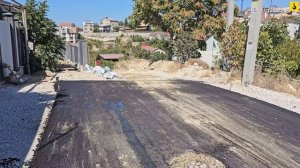 Ремонт улицы Красивая в Севастополе. Укладка первого асфальта