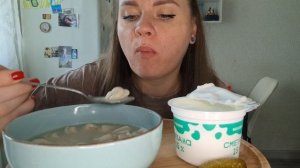 Пообедаем? Я сегодня с пельмешками, а вы что готовили? #мукбанг #фудблог