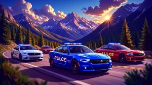 МУЛЬТИКИ ПРО МАШИНКИ 🚓💥 Полицейская машина летит с горы